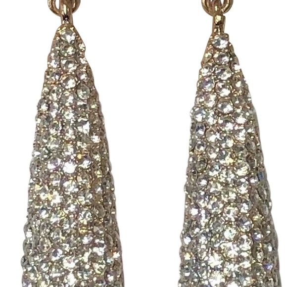 KENNETH JAY LANE-PAVE CRYSTAL LONG EARRING - Picture 10 of 10